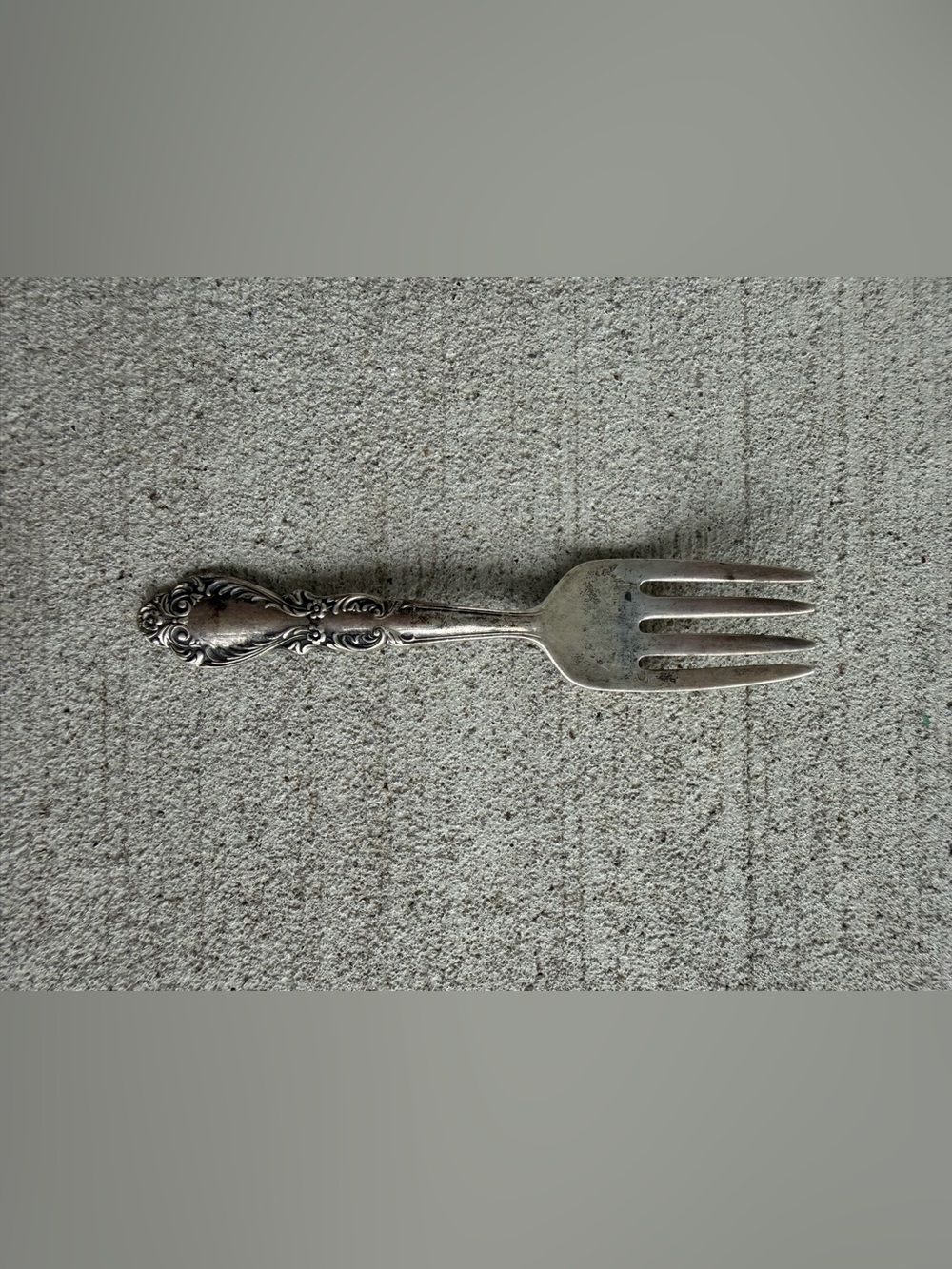 Vintage 1940s Old Charleston Rogers Sterling Silver Cocktail Fork Floral Pattern